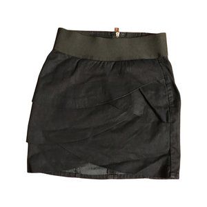 Black Denim Skirt
